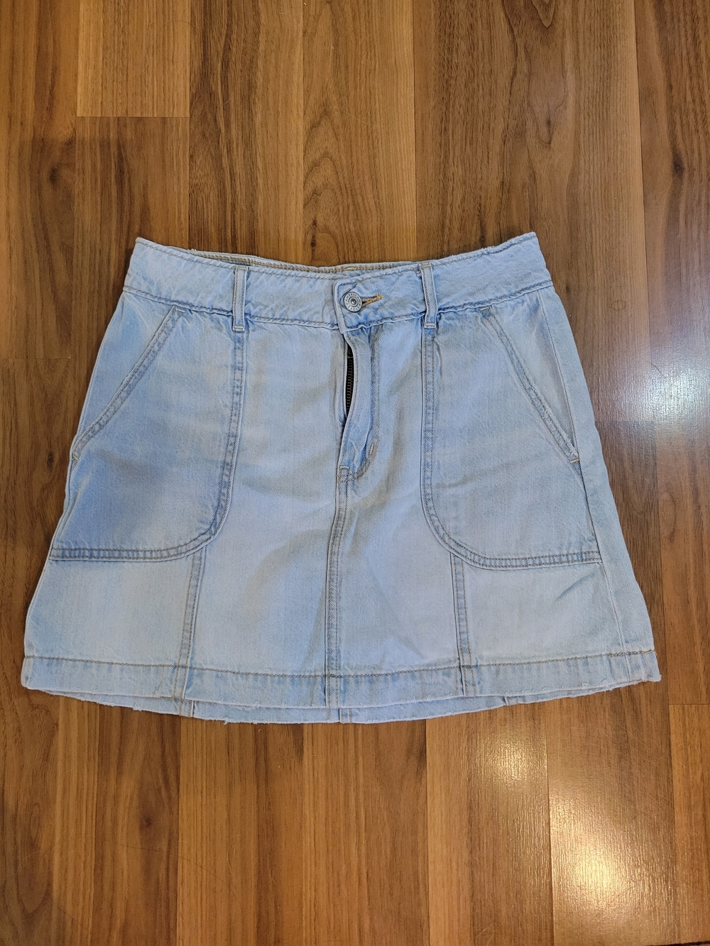 American Eagle Outfitters Light Blue Denim Mini Skirt